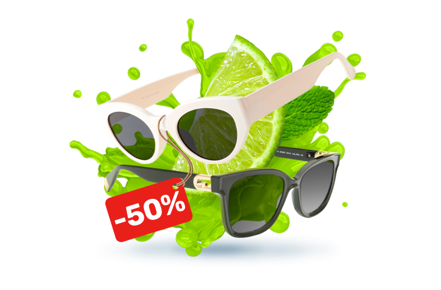 До –50% на солнцезащитные очки
