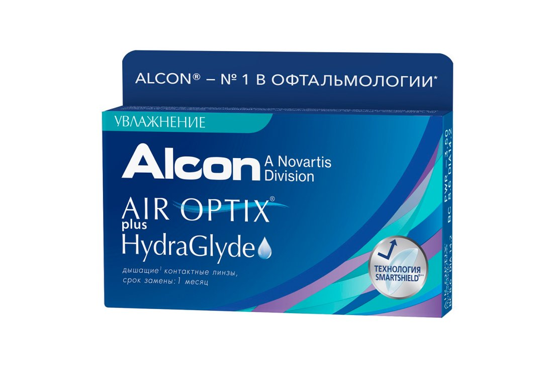  Air Optix Plus HydraGlyde (3 линзы) - 1