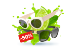 До –50% на солнцезащитные очки